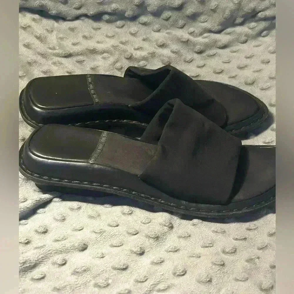 Me‎ Too Y2K Vintage Elastic Strap Slides Sandals, 7.5